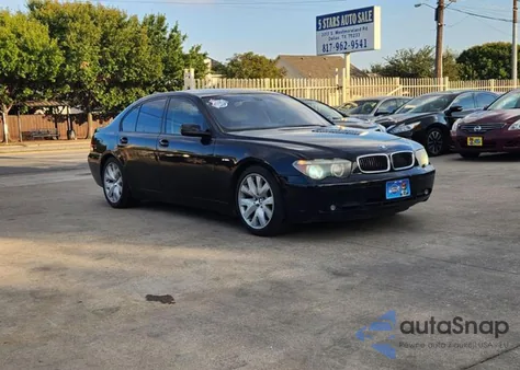 2003 BMW 745 I z USA, uszkodzony, nr VIN WBAGL63483DP66351